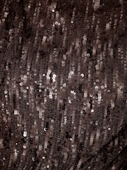 Chokoladebrun - Lipsy Long Sleeve Sequin Mini Dress - Billede 7 af 7