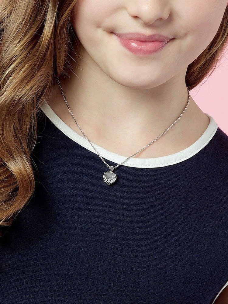 Beaverbrooks Children’s Mini B Sterling Silver Diamond Heart Locket - Image 2 of 4