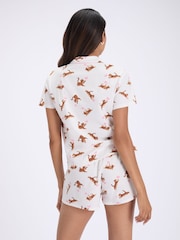 Vit - Boux Avenue Fleece Pyjamas Shorties I En Väska - Bild 2 av 6