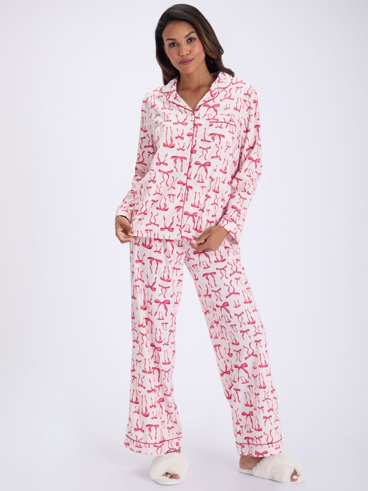 Balta/Rožinė - „Boux Avenue“ flisinės pižamos maišelyje - 2 paveikslėlis iš 6