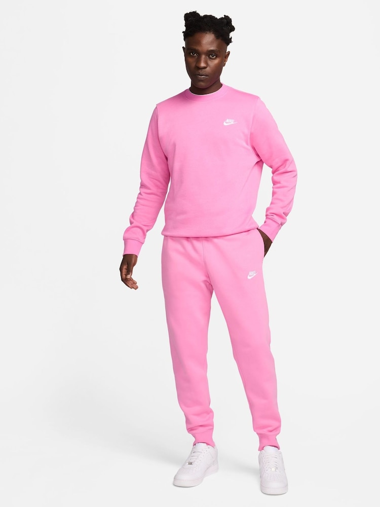 Nike Bright Pink Club Crew Sweatshirt - Image 1 of 5