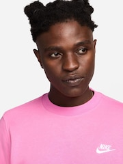 Nike Bright Pink Club Crew Sweatshirt - Image 5 of 5