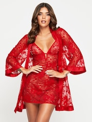 Ann Summers Red Enlightening Lace Chemise Nightie - Image 4 of 5