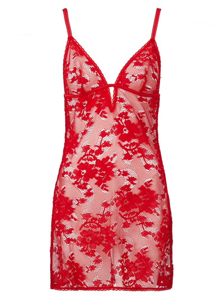 Ann Summers Red Enlightening Lace Chemise Nightie - Image 5 of 5