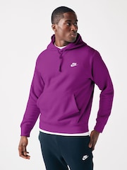 Plum lila - Nike Club Tröja Hoodie - Bild 1 av 5