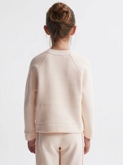 Reiss Pink Mel 9-14 yrs Sparkle Crew Neck Sweatshirt - Image 4 of 5