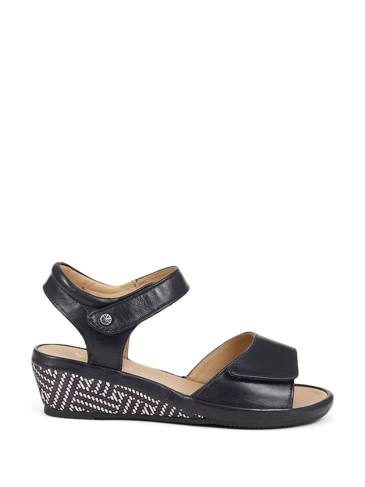 Van Dal Black Dual Strap Leather Sandals - Image 1 of 5