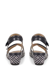 Van Dal Black Dual Strap Leather Sandals - Image 3 of 5
