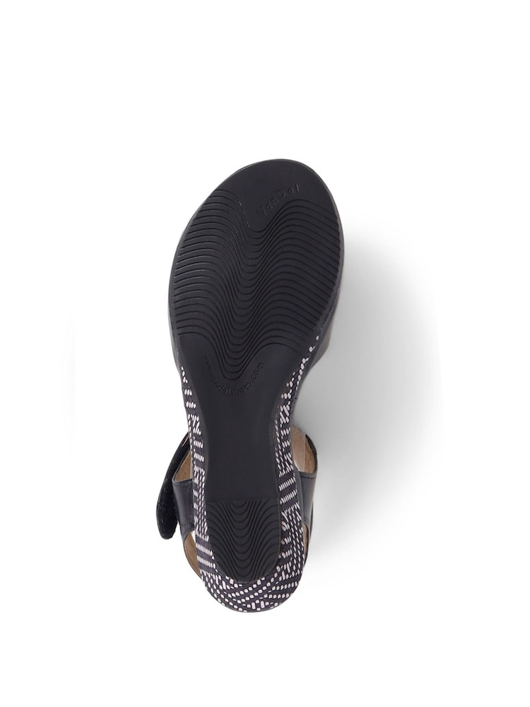 Van Dal Black Dual Strap Leather Sandals - Image 5 of 5