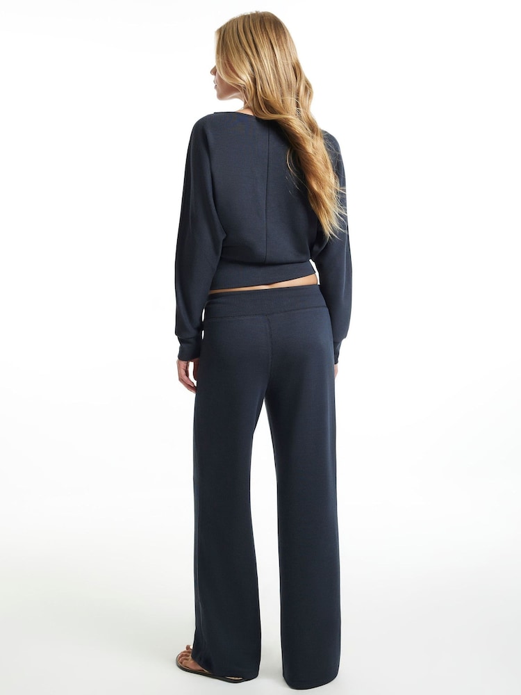 River Island Blue Long Sleeve Soft Touch Boat Neck Top - Image 4 of 4 River Island Blue Long Sleeve Soft Touch Boat Neck Top - Image 4 of 4