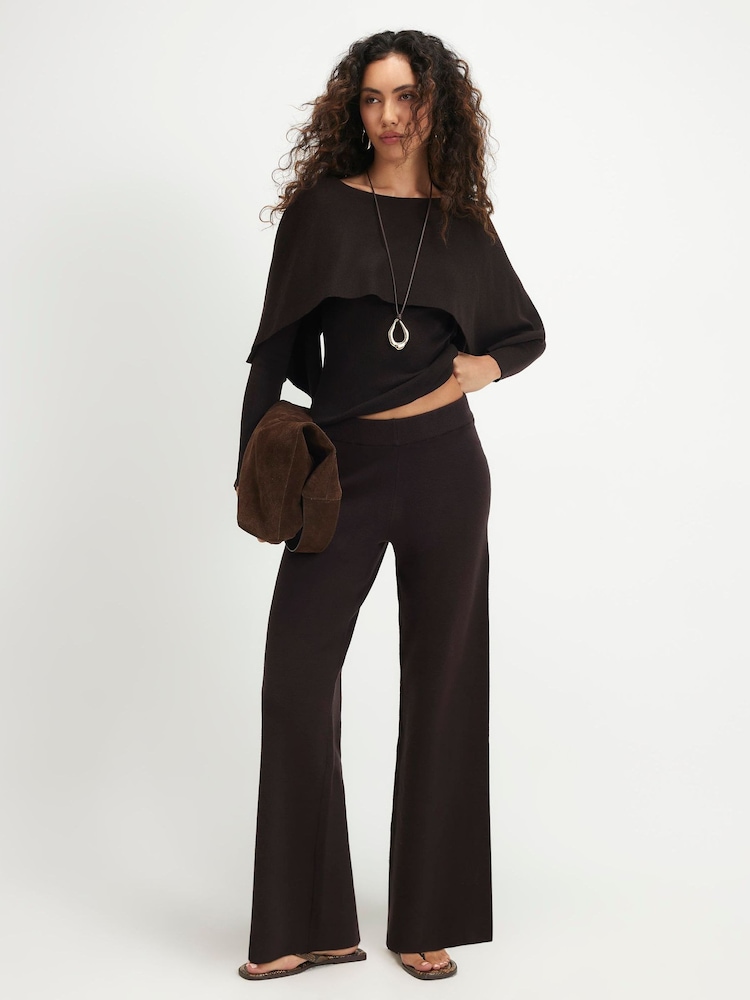 River Island Brown Wide Leg Trousers - Image 1 of 4