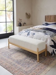 French Connection Cream Kari Teddy Boucle Bench - Image 1 of 5
