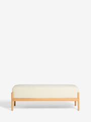 French Connection Cream Kari Teddy Boucle Bench - Image 2 of 5