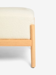 French Connection Cream Kari Teddy Boucle Bench - Image 5 of 5