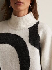 Phase Eight Briony Swirl Print Black Jumper - Image 5 of 6