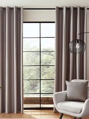 Catherine Lansfield Grey Faux Fur Soft and Cosy Draught Excluder Curtains - Image 1 of 9