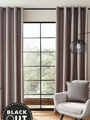 Catherine Lansfield Grey Faux Fur Soft and Cosy Draught Excluder Curtains - Image 5 of 9