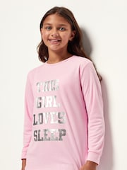 Harry Bear Pink Leopard Sleep Slogan Pyjamas - Image 4 of 4