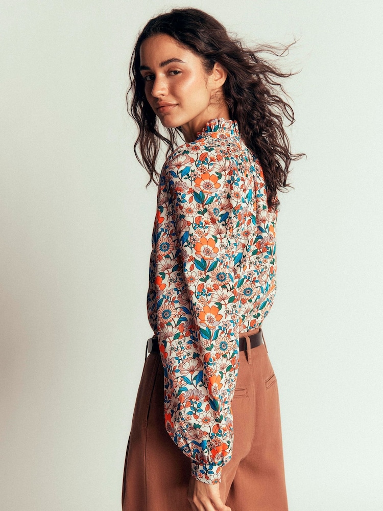 Kahel - Boden Erica Frill Top - Larawan 2 ng 5