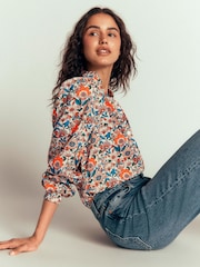 Kahel - Boden Erica Frill Top - Larawan 3 ng 5