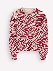 Boden Red Camilla Cotton Crew Neck Jumper - Image 1 of 2