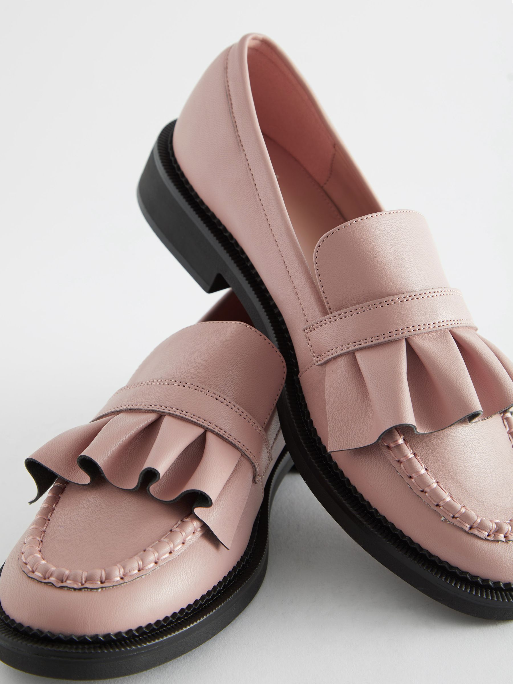 Buy Pink Forever Comfort Ruffle Loafers from Next Luxembourg