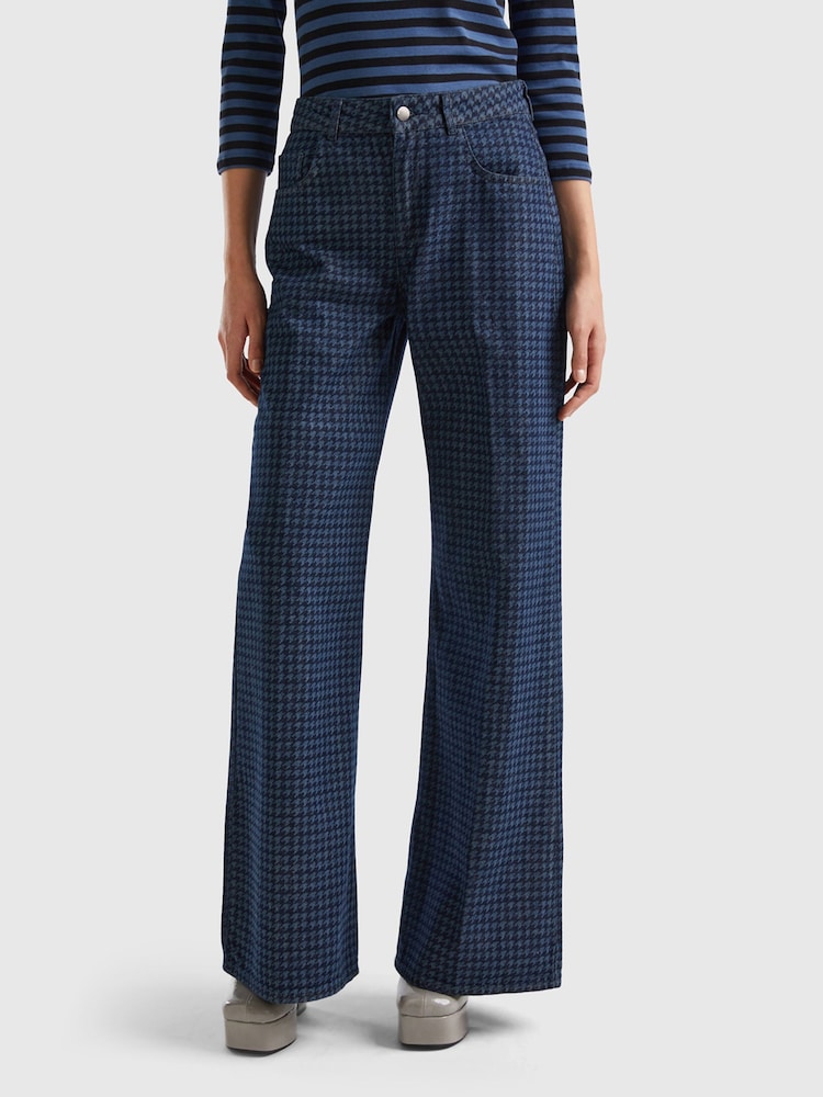Benetton blue Wide Leg Trousers - Image 1 of 2