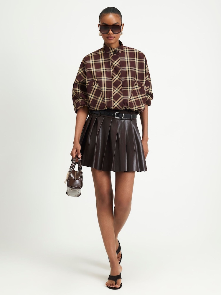Plisirana mini suknja sa pojasom River Island - Slika 1 od 4