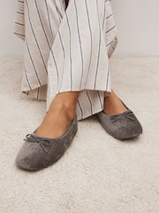 Charcoal Grey Ballerina Slippers - Image 1 of 7