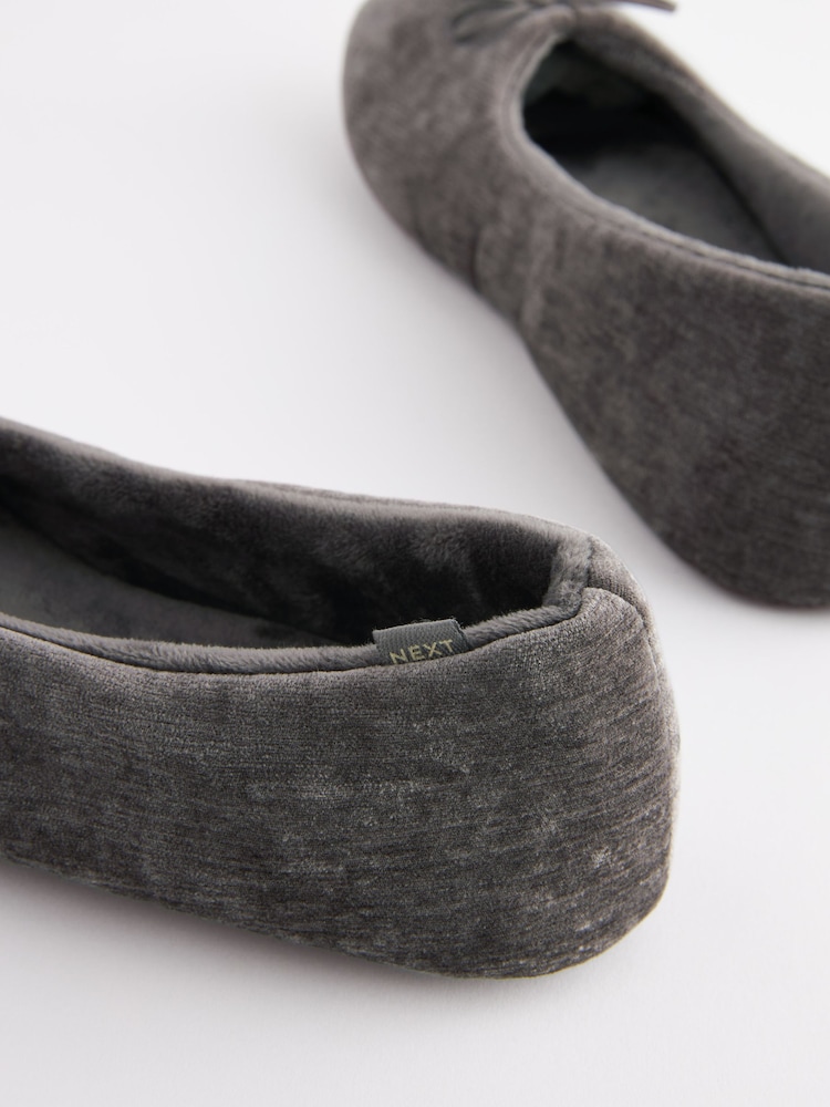 Charcoal Grey Ballerina Slippers - Image 5 of 7