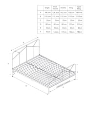 Black Catalina Metal Bed Frame - Image 4 of 4