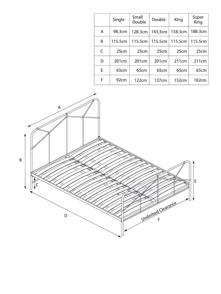 Black Catalina Metal Bed Frame - Image 4 of 4