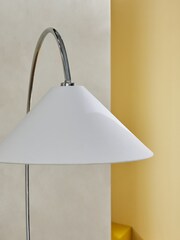 MADE.COM Chrome/White Marble Mason Floor Lamp - Image 3 of 4