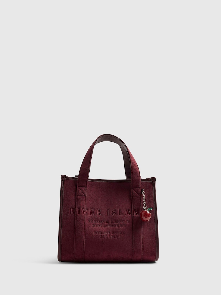 River Island Faux Suede Embroidered Tote Bag - 5суретінің 1 суреті