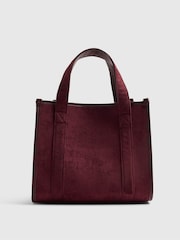 River Island Faux Suede Embroidered Tote Bag - 5суретінің 4 суреті