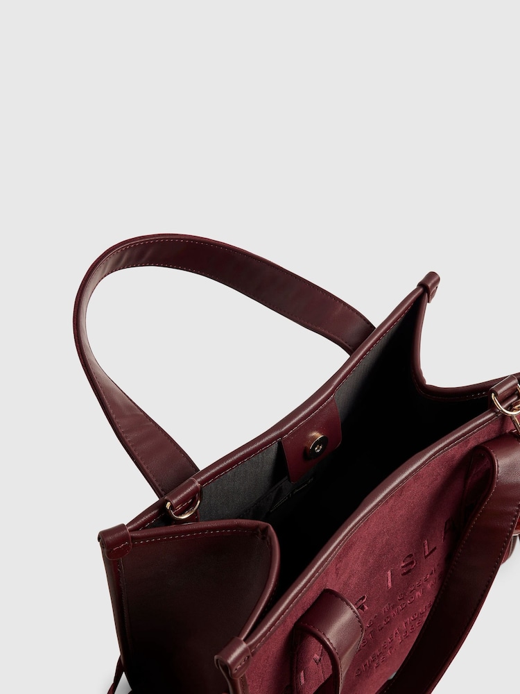 River Island Faux Suede Embroidered Tote Bag - 5суретінің 5 суреті