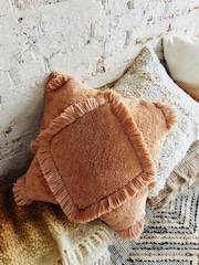 French Connection Almond 100% Cotton Diamond Tufted Cushion - Image 1 of 4