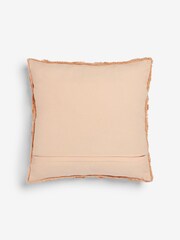 French Connection Almond 100% Cotton Diamond Tufted Cushion - Image 4 of 4