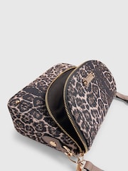 River Island Brown Leopard Zip Flap Cross Body Bag - Image 5 of 5