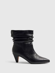 River Island Black Slouch Cone Heel Ankle Boots - Image 2 of 6
