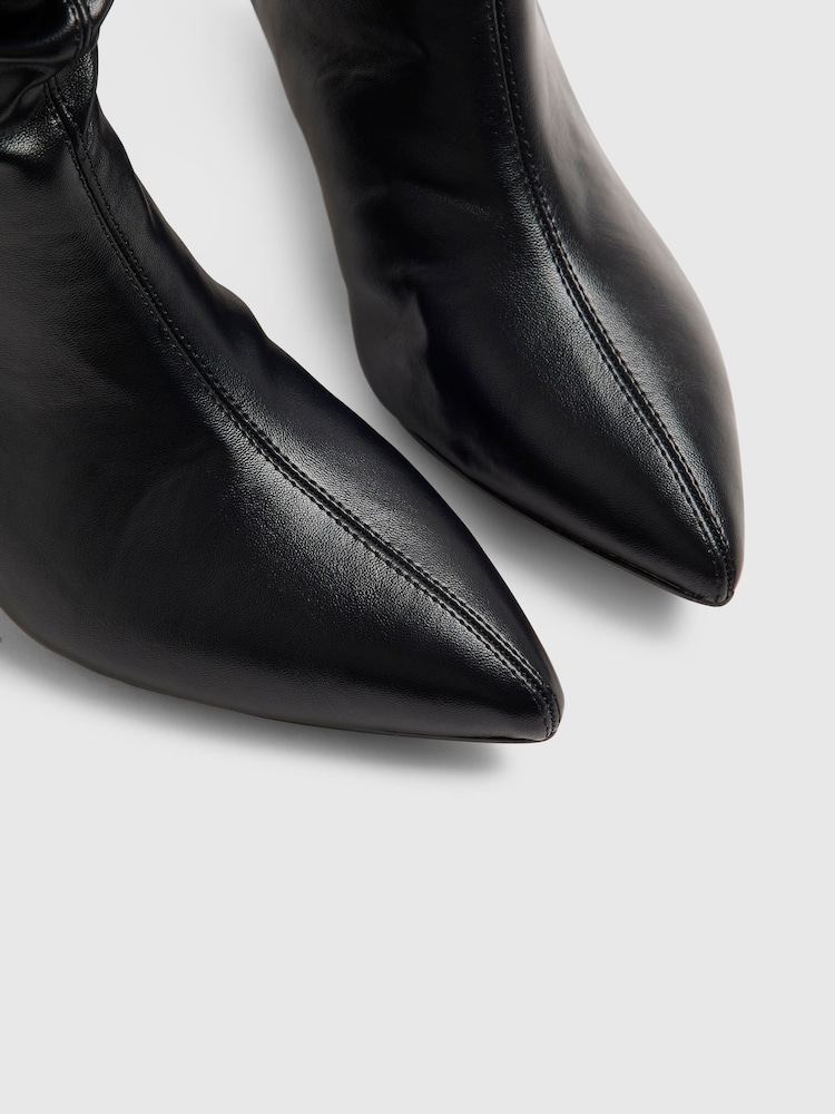 River Island Black Slouch Cone Heel Ankle Boots - Image 6 of 6 River Island Black Slouch Cone Heel Ankle Boots - Image 6 of 6