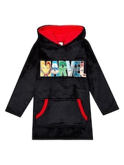 Character Black Marvel Fleece Lounge Blanket Hoodie - Image 1 of 4