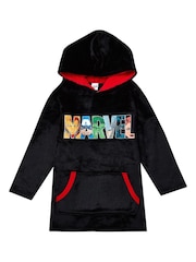 Character Black Marvel Fleece Lounge Blanket Hoodie - Image 3 of 4
