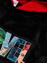 Character Black Marvel Fleece Lounge Blanket Hoodie - Image 4 of 4