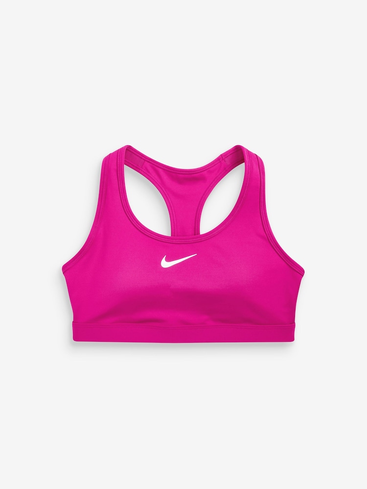 Nike Fushsia Pink Dri-FIT Medium Swoosh Support Padded Bra - Image 7 of 7 Nike Fushsia Pink Dri-FIT Medium Swoosh Support Padded Bra - Image 7 of 7