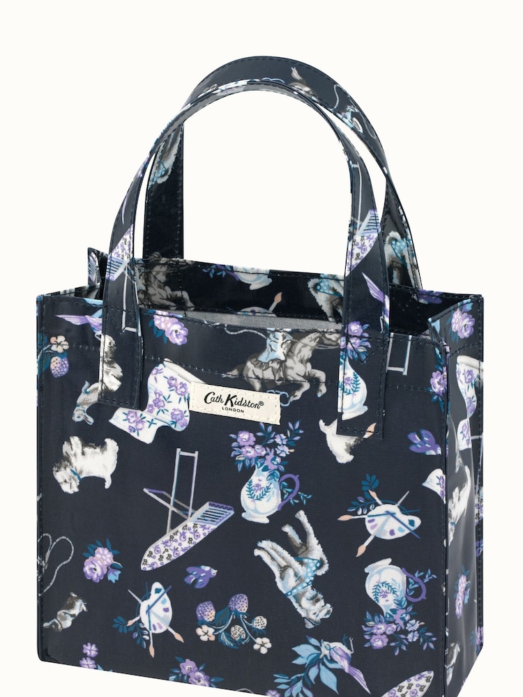 Cath Kidston Navy Blue 30 Year Icon Print Small Coated Bookbag - Image 1 of 2