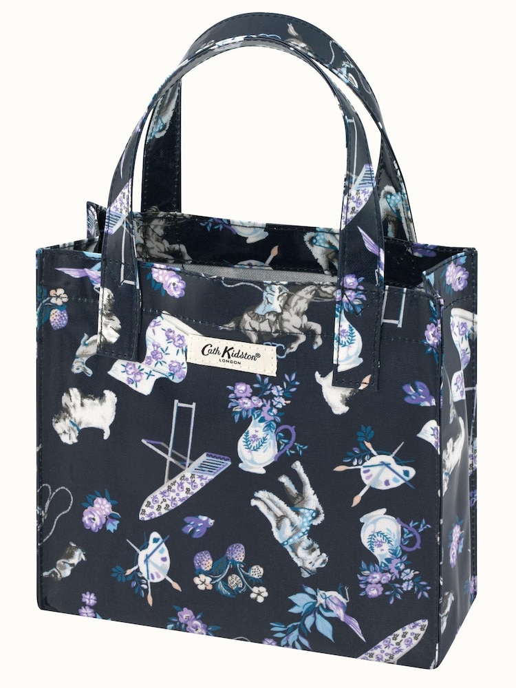 Cath Kidston Navy Blue 30 Year Icon Print Small Coated Bookbag - Image 2 of 2