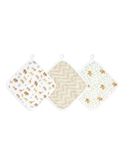 aden + anais Essentials Tanzania 100% Baumwoll-Musselin-Waschlappen, 3 -Pack - Bild 1 von 3