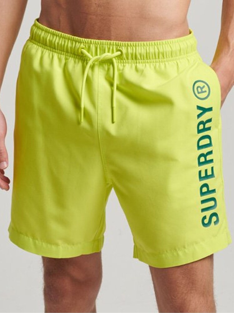 Superdry Yellow Core Sport 17 Inch Swim Shorts - Image 1 of 3