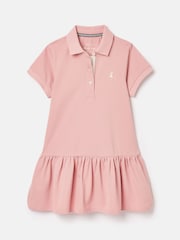 Joules Girls' Orla Pink Polo Shirt Dress - Image 1 of 6